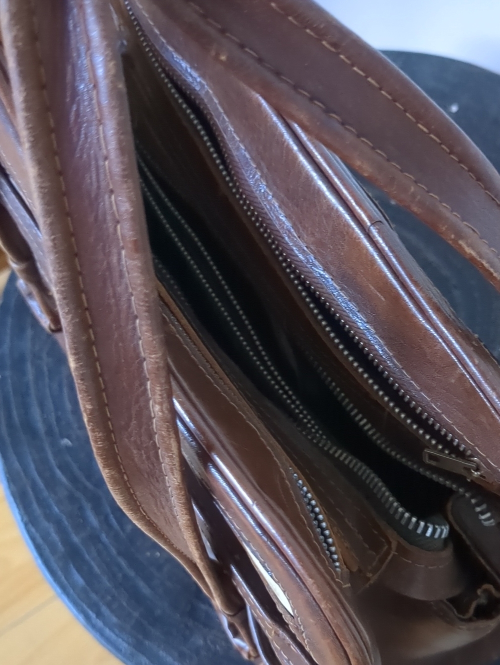 Vintage Tooled Leather Bag - Picture 5 of 5